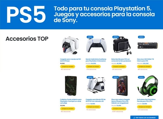 Tienda PS5 - Accesorios y juegos para PlayStation 5